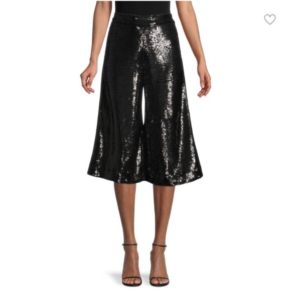 Maje Party Sequin Black Culottes - Picture 1 of 11